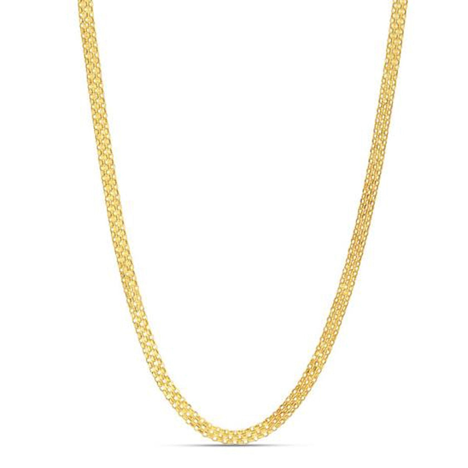 14k Yellow Gold Bismark Chain (3.50 mm) in a sleek high-contrast midnight luxury editorial style
